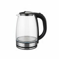 VOSSARA Glass Kettle — 1.8 L borosilicate glass electric kettle with illuminated LED base, lit while boiling